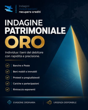 indagine patrimoniale oro