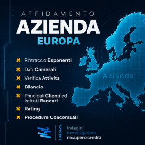 Affidamento Azienda Europa per verifica solvibilità imprese europee Europol Investigazioni