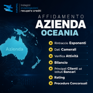 Affidamento Azienda Oceania per verifica solvibilità imprese in Australia e Nuova Zelanda Europol Investigazioni