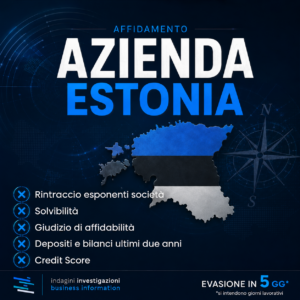 Affidamento Azienda Estonia per verifica solvibilità Europol Investigazioni