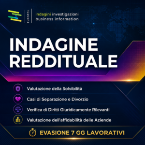 Indagine Reddituale per verifica redditi e solvibilità Europol Investigazioni