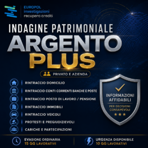 INDAGINE PATRIMONIALE ARGENTO PLUS
