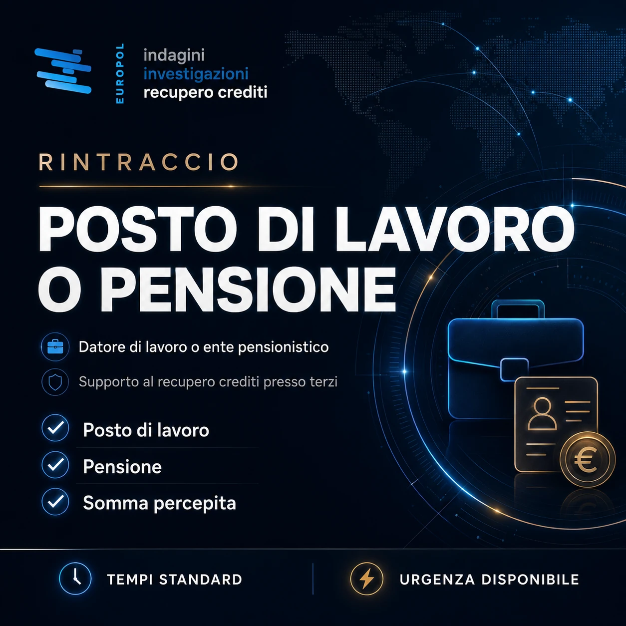rintraccio posto lavoro pensione
