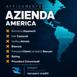 Affidamento Azienda America per verifica imprese USA e canadesi Europol Investigazioni