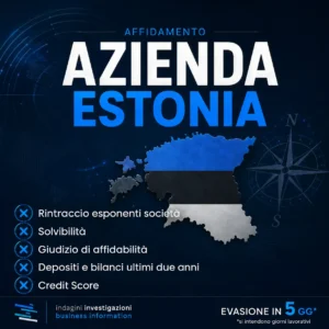 Affidamento Azienda Estonia per verifica solvibilità Europol Investigazioni
